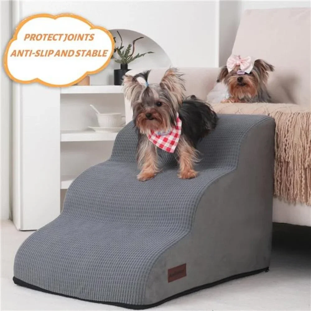 Dog Stairs for Small Dogs to get Beds or Couches, Non-Slip Sturdy Pet Steps